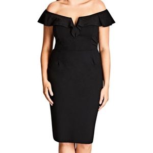 Black dress city chic